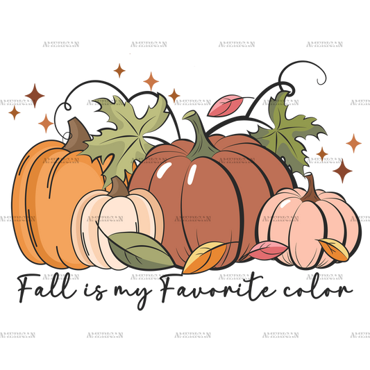 Fall Is My Favorite Color Pumpkin DTF Transfer