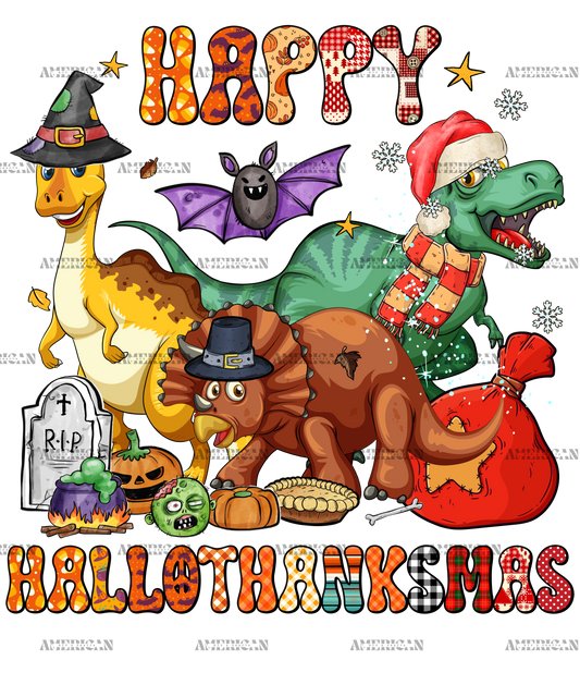 Happy Hallothanksmas-2 DTF Transfer