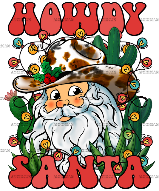 Howdy Santa-4 DTF Transfer
