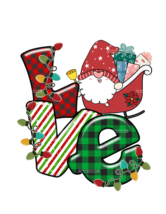 Love Christmas DTF Transfer