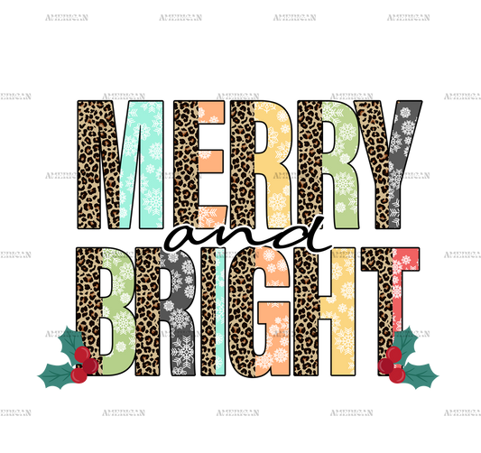 Merry And Bright-2 DTF Transfer