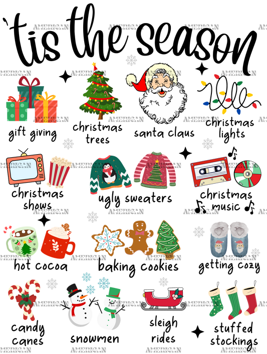 Tis The Season Christmas-9 DTF Transfer