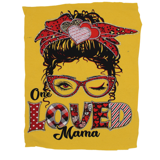 One Loved Mama Rhinestone DTF Transfer