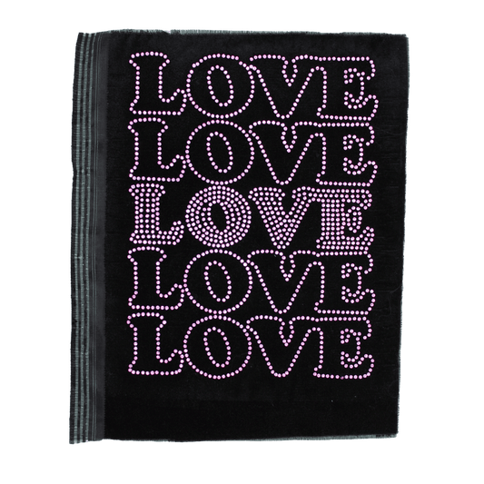 Pink Stacked Love Rhinestone DTF Transfer