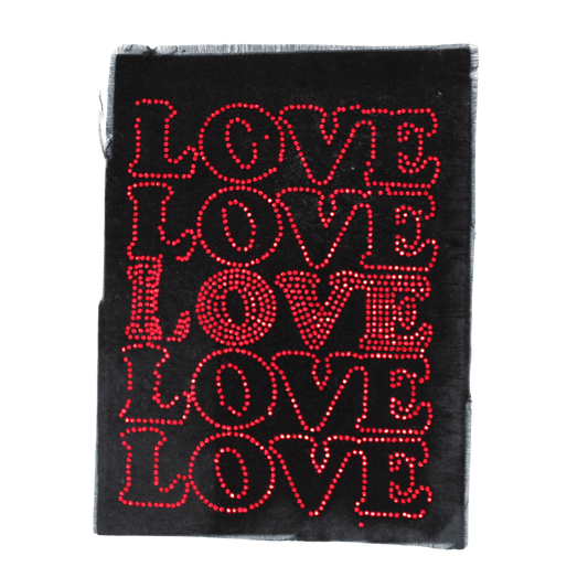 Red Stacked Love Rhinestone DTF Transfer